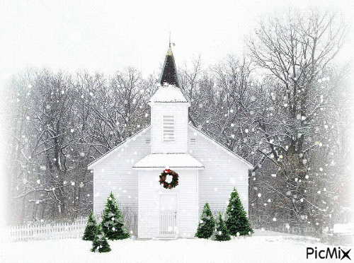Christmas Church - Бесплатный анимированный гифка