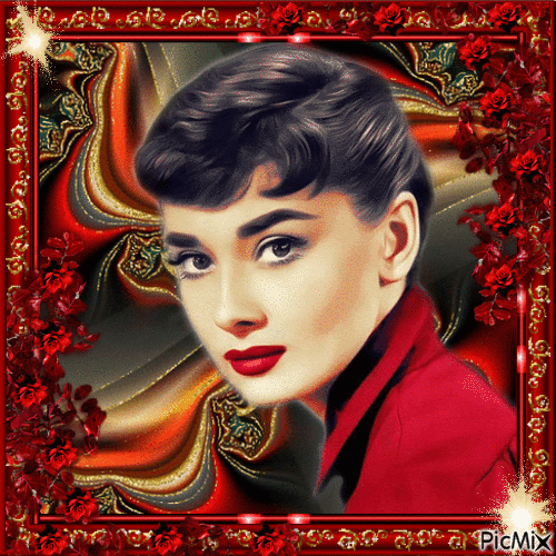 Audrey Hepburn Art - Gratis geanimeerde GIF