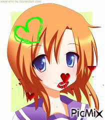 anime kiss - Безплатен анимиран GIF