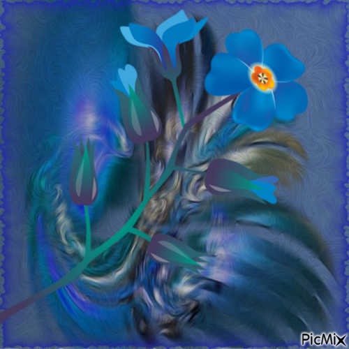 fleur bleue - darmowe png