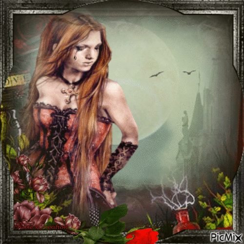 Concours : Portrait d'une femme gothique - Gratis animerad GIF