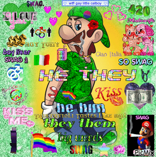 Luigi Gayster Boyfriend - Free animated GIF