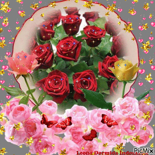 Rosas de amor - Ingyenes animált GIF