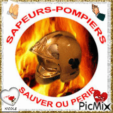 Remerciements aux Pompiers - Free animated GIF