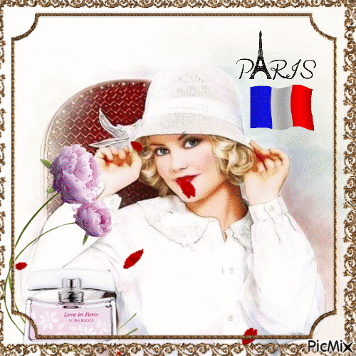 Parfum avec le nom de la ville de Paris - GIF animado grátis