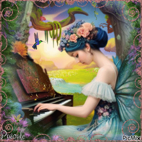 La fée pianiste - Ingyenes animált GIF