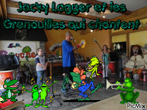 Jacky Lagger & les grenouilles qui chantent. - Ingyenes animált GIF