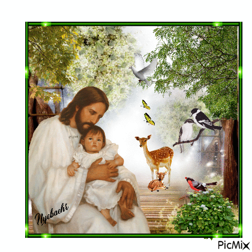 In the arms of Jesus - GIF animate gratis