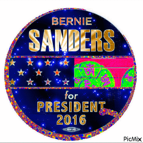 ✿⊱╮••●●♥BERNIE SANDERS FOR PRESIDENT 2016 ✿⊱╮••●●♥ - Gratis animeret GIF