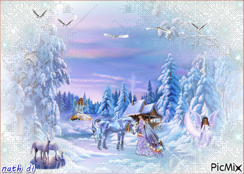 La saison de glace et de neige - Ingyenes animált GIF