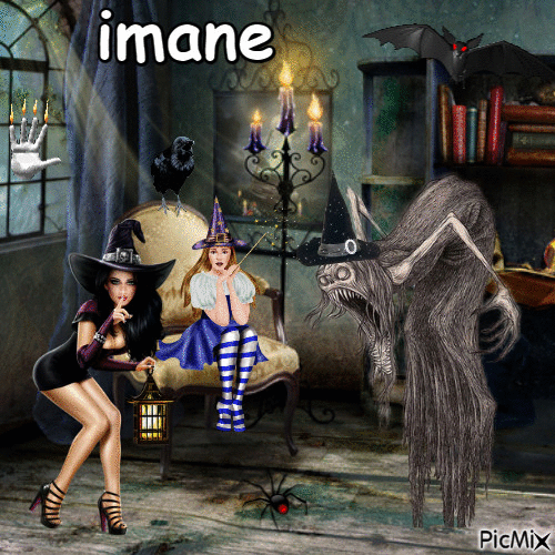 imane halloween - Безплатен анимиран GIF