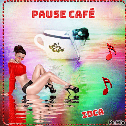 Pause café sexy - Бесплатный анимированный гифка
