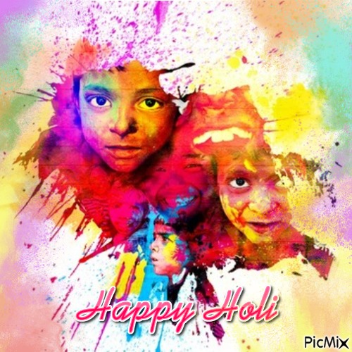 Happy Holi. - PNG gratuit