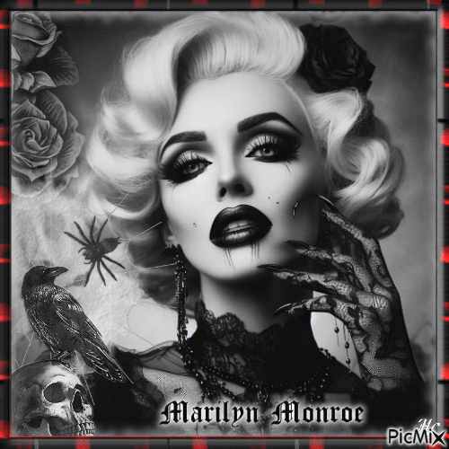 Marilyn Monroe- GOTHIC - Бесплатный анимированный гифка