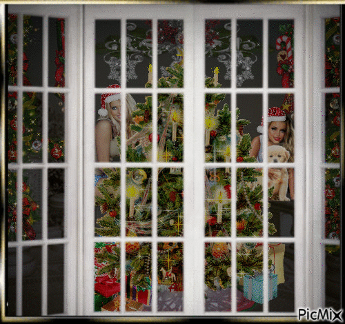 A través  de la ventana - Darmowy animowany GIF