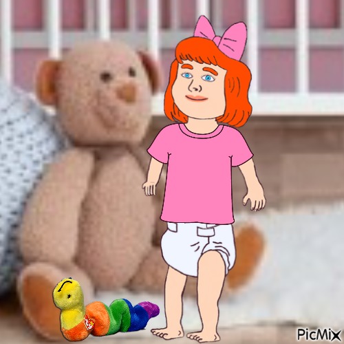 Baby with Inch and teddy bear (My 2,330th PicMix) - png grátis