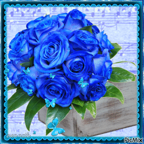 La rose bleue / concours - Nemokamas animacinis gif