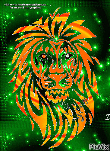 Lion Glitter - Ilmainen animoitu GIF