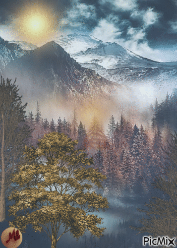Bosque en niebla - Бесплатни анимирани ГИФ