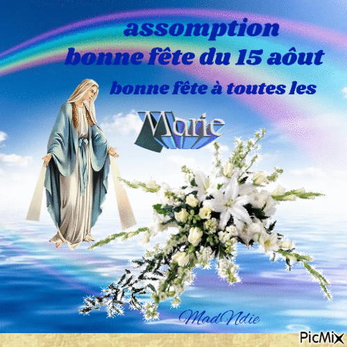 bonne fête Marie - Δωρεάν κινούμενο GIF