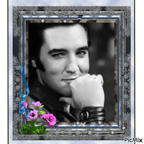 portrait Elvis Presley - Gratis geanimeerde GIF