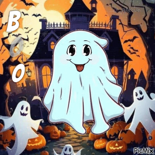 Halloween ghost-contest - Free animated GIF