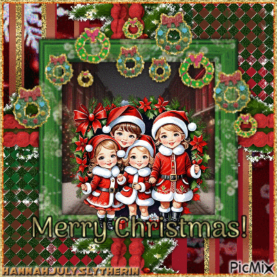 {♣♠♣}Merry Christmas Kids{♣♠♣} - GIF animado grátis