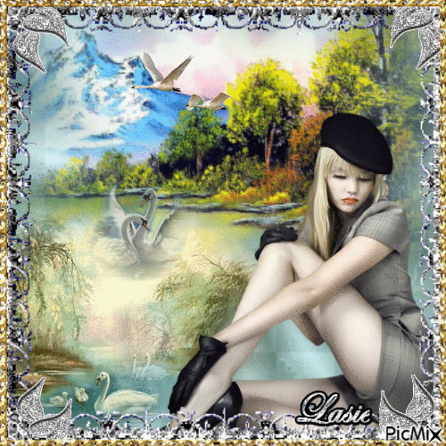 Le lac des cygnes ♥♥♥ - Бесплатный анимированный гифка