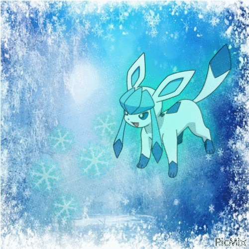 Glaceon uses Blizzard ❄️ - 無料のアニメーション GIF