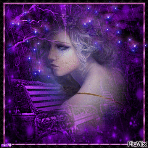 lady in purple - GIF animé gratuit