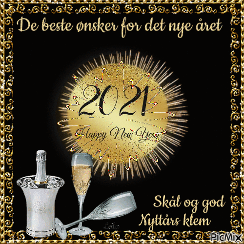 Best wishes for the new year. Happy New Year 2021 - Безплатен анимиран GIF