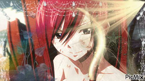 Fairy Tail, Erza Scarlet - Бесплатный анимированный гифка