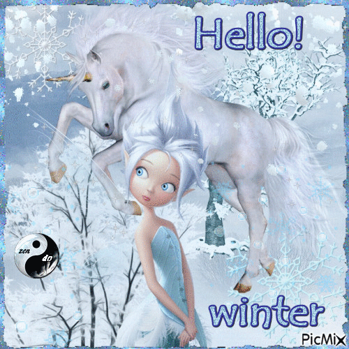 Hello! Winter ❄ - Gratis animerad GIF