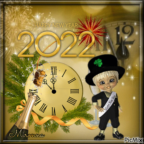 Happy New Year 2022 - GIF animate gratis