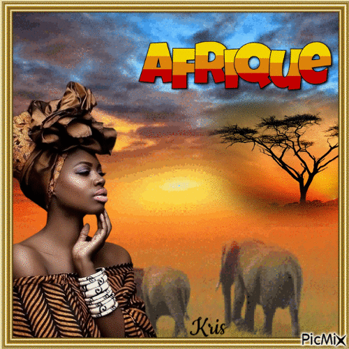 femme afrique - 無料のアニメーション GIF