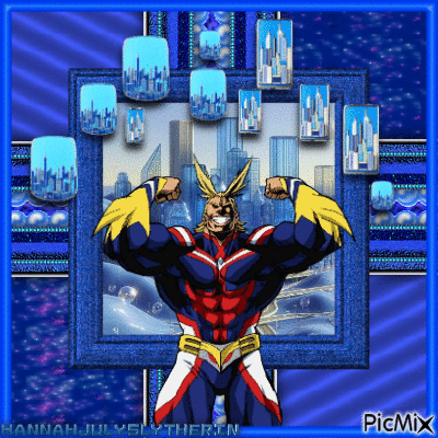 ♦All Might in Blue♦ - GIF animasi gratis
