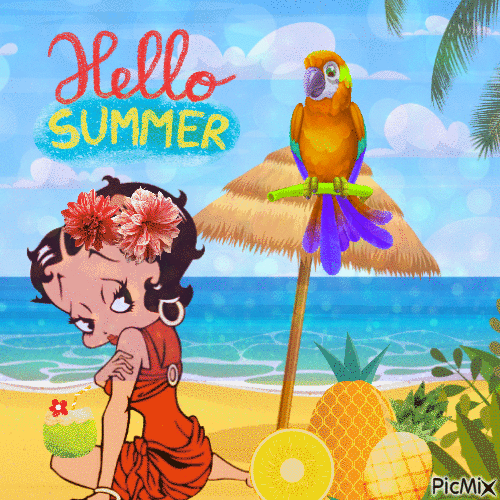 Betty Boop Summer - 免费动画 GIF