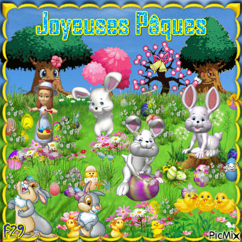 Joyeuses Pâques ! - GIF animado gratis