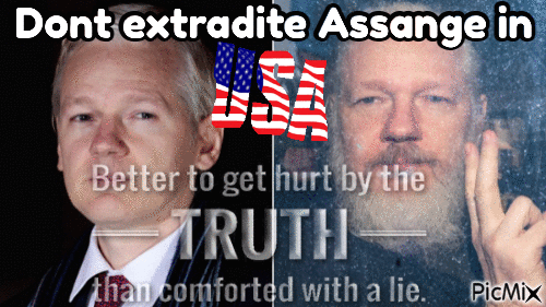No extradite Assange - Gratis animerad GIF