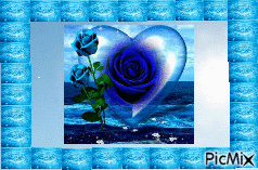 la rose bleu - GIF animasi gratis