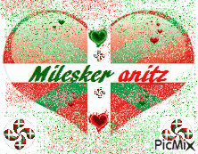 MILESKER ANITZ MERCI BEAUCOUP BASQUE - Бесплатный анимированный гифка