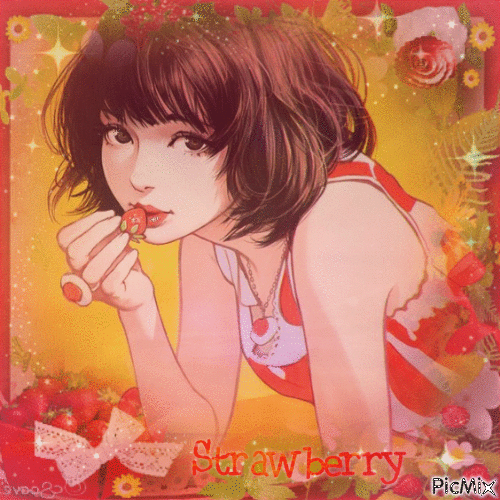 strawberry - GIF animasi gratis