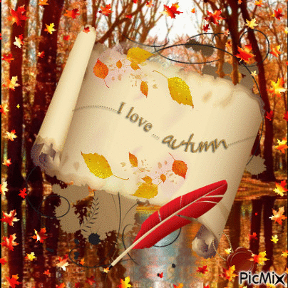 ~* I love autumn *~ - GIF animé gratuit