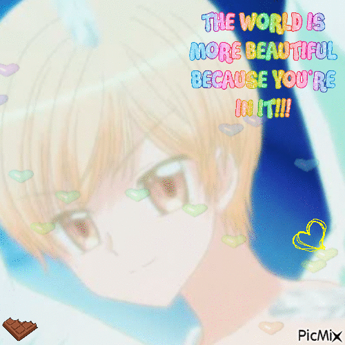The world is more beautiful because Kashino is in it. - Animovaný GIF zadarmo