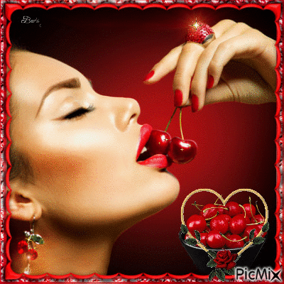 I Love Cherries - GIF animé gratuit