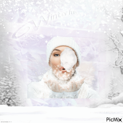 Weißer Winter - Animovaný GIF zadarmo