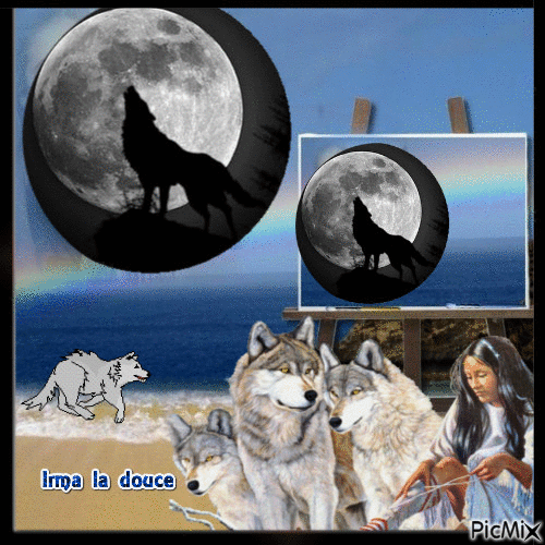 Tableau de loups - Besplatni animirani GIF