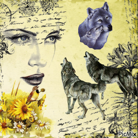 Amoureuse des loups - Besplatni animirani GIF