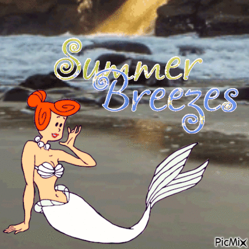 Wilma Flintstone Summer breezes (my 2,555th PicMix) - Gratis geanimeerde GIF