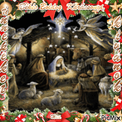 Békés Boldog karácsonyi Ünnepeket kívánok!I wish you a  Merry Christmas - Gratis animerad GIF